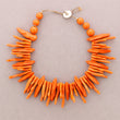 Collier Ras de Cou Corail Résine: Orange
