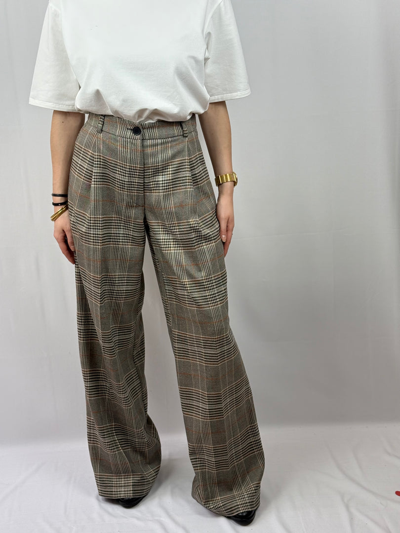 Pantalon large boska à carreaux