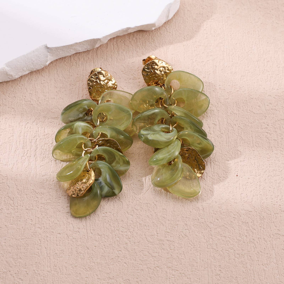 Boucles d’oreilles Miya: Olive