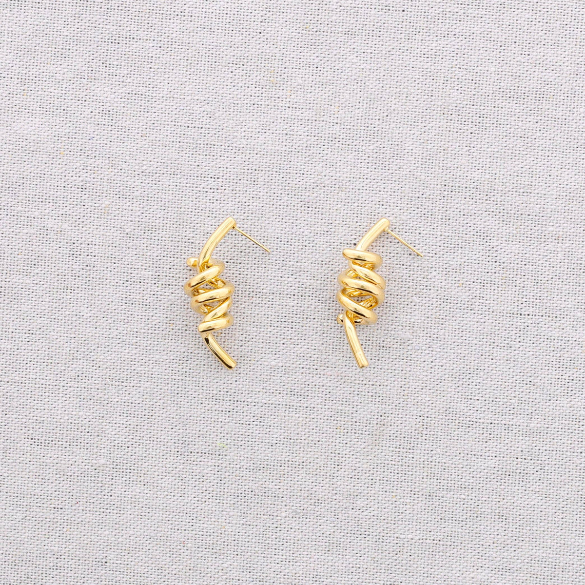 Boucles d'oreilles en acier multi-spirales: Or
