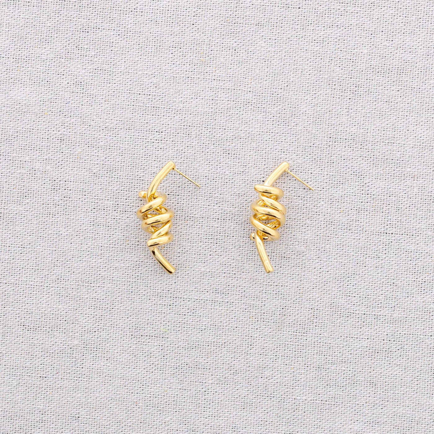 Boucles d'oreilles en acier multi-spirales: Or