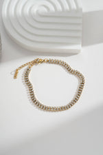 Charger l'image dans la visionneuse de galerie, Bracelet Doré Strass Double Rang Acier Inoxydable Éclat Luxe