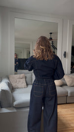 Charger l'image dans la visionneuse de galerie, Pantalon denim à revers