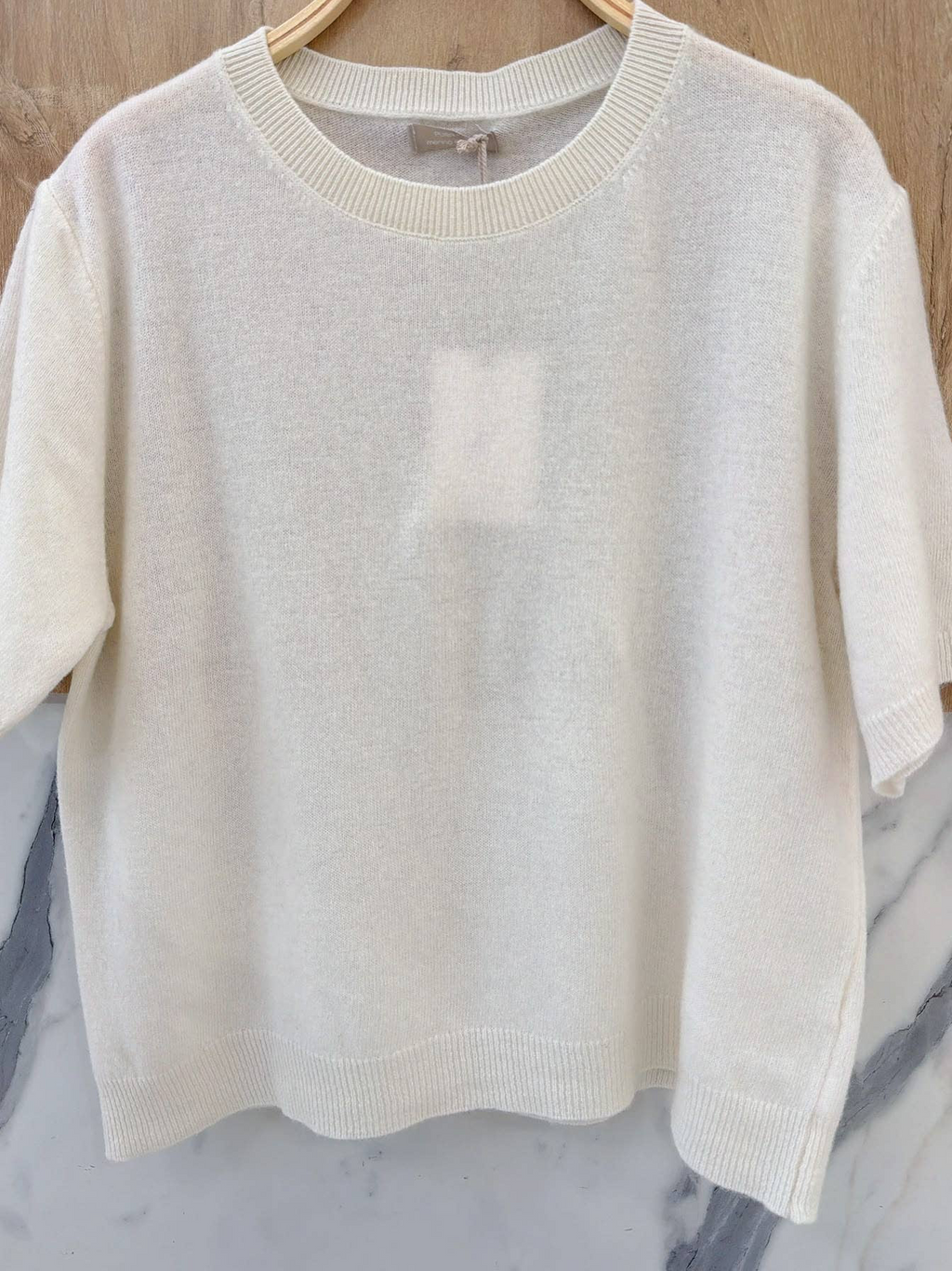 Pull Maille Douce Manches Courtes