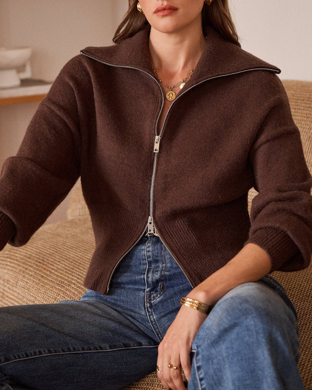 Gilet Silvère Marron