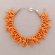 Collier Ras de Cou Corail Résine: Orange