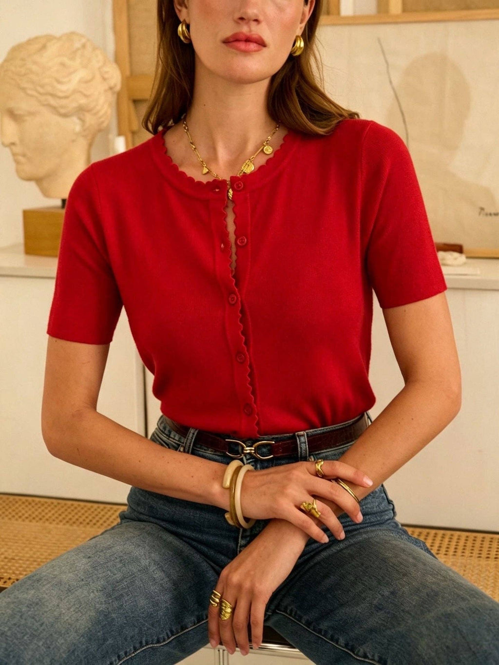 Cardigan Philina Rouge