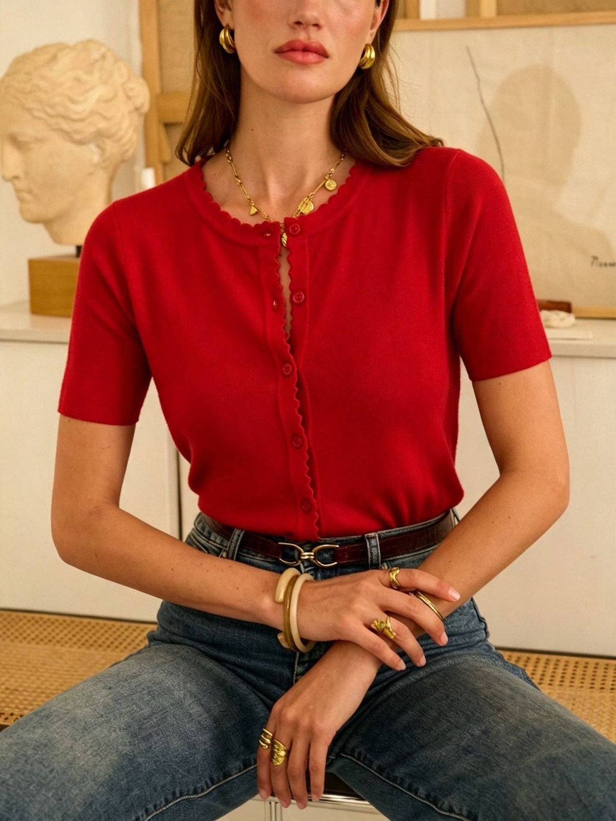 Cardigan Philina Rouge