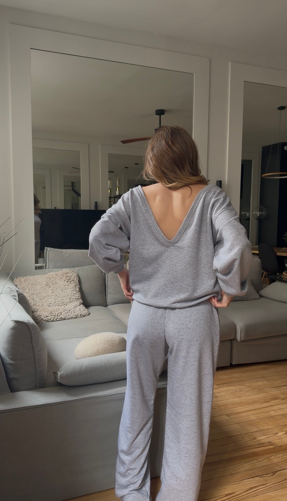 Top Coton Réversible - Gris
