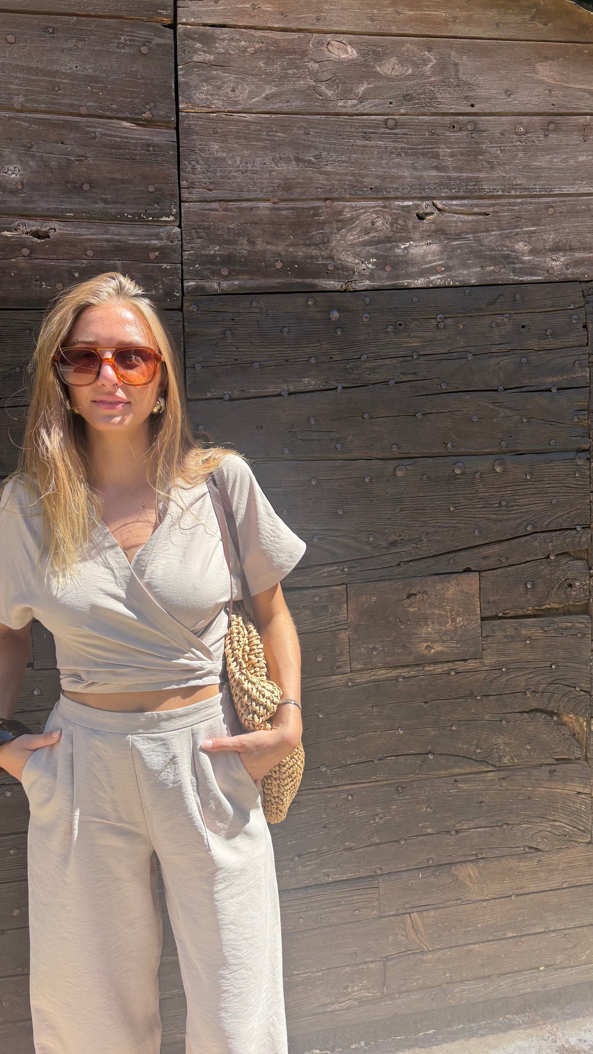 Top Elena boska beige