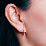 Charger l'image dans la visionneuse de galerie, Boucles d'oreilles créoles brillantes en acier: Multicolor