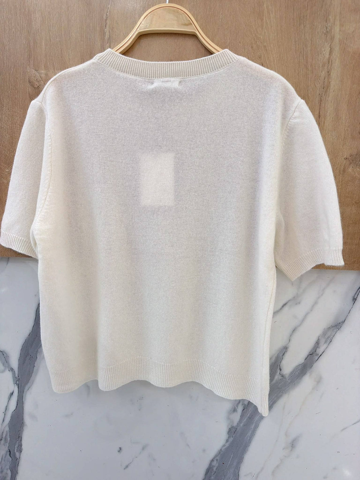 Pull Maille Douce Manches Courtes
