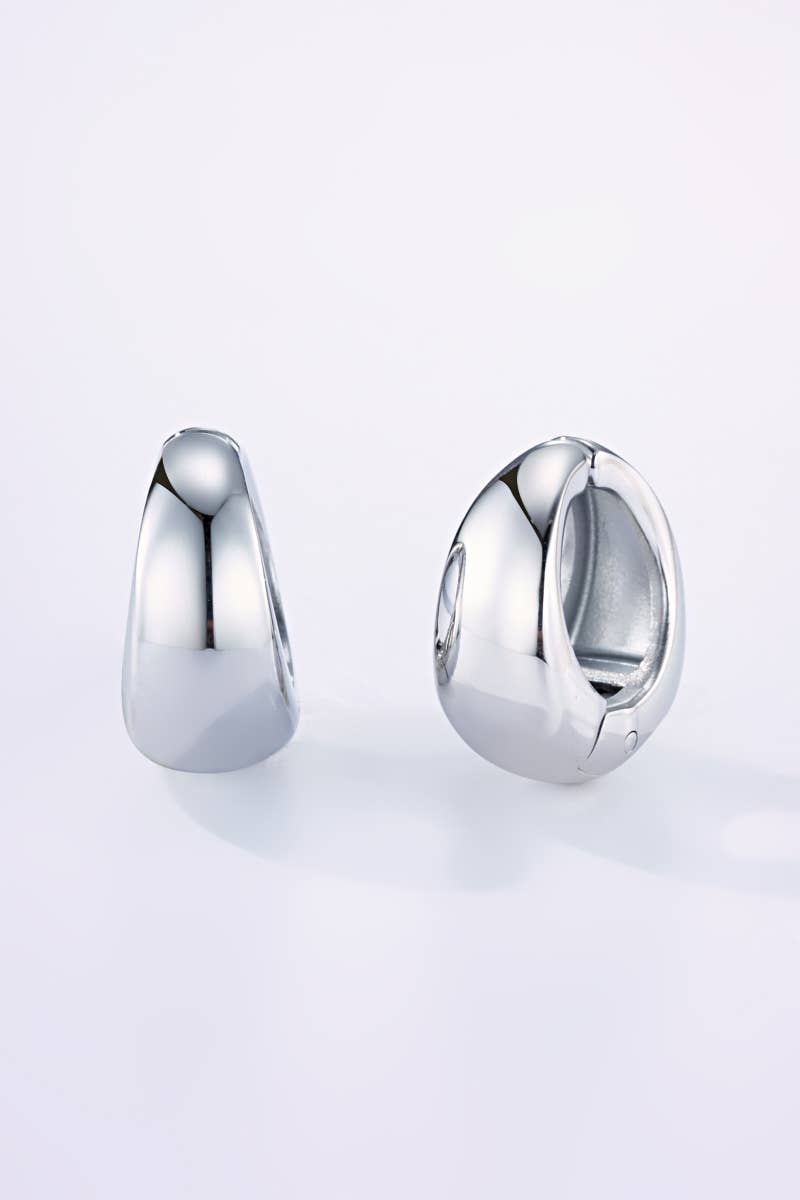 Boucles d'oreille à clips en acier inoxydable