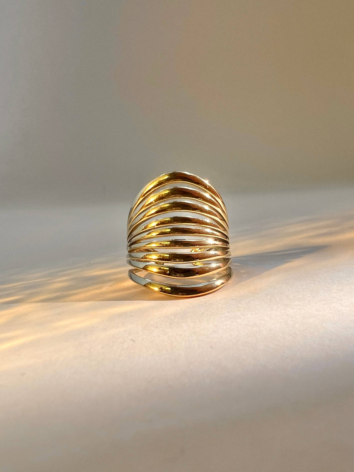 Bague multiples rangés  réglable en acier inoxydable