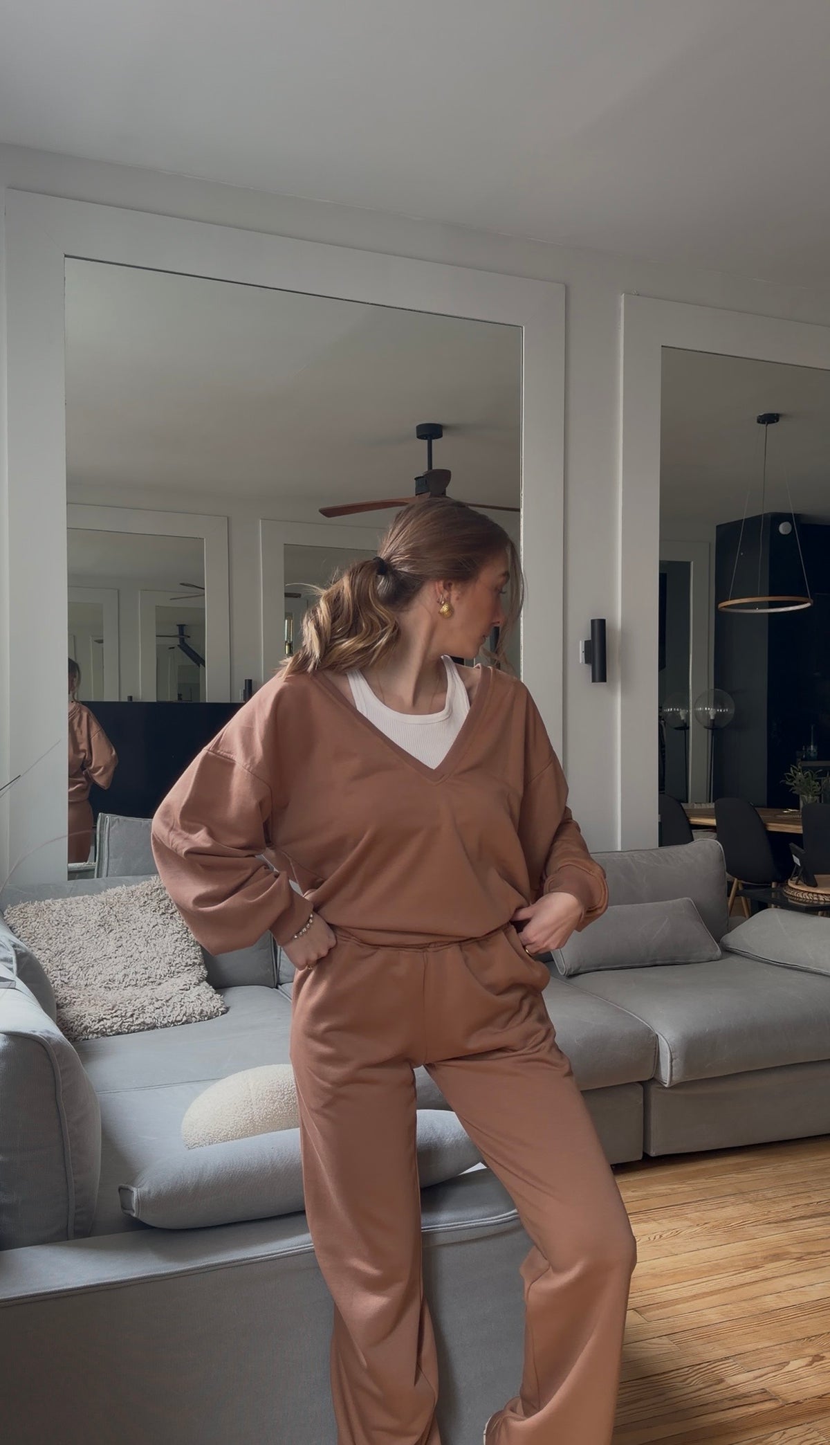 Top Coton Réversible - Mocha