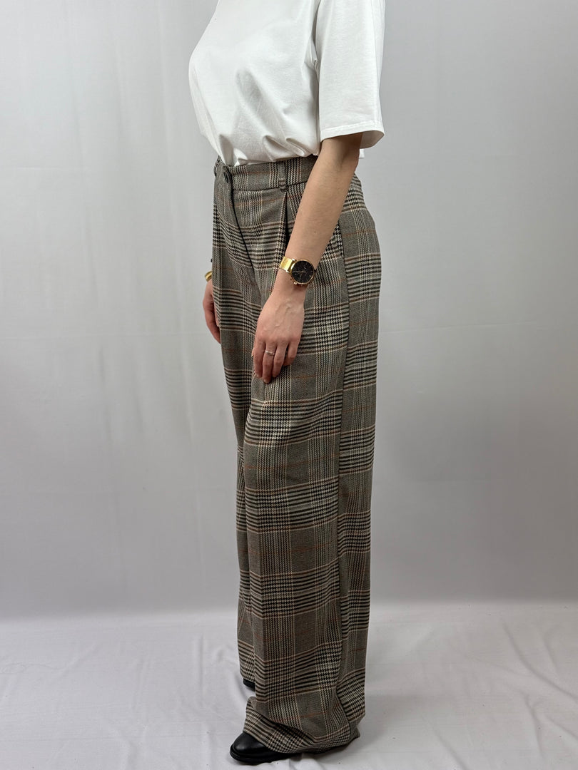 Pantalon large boska à carreaux