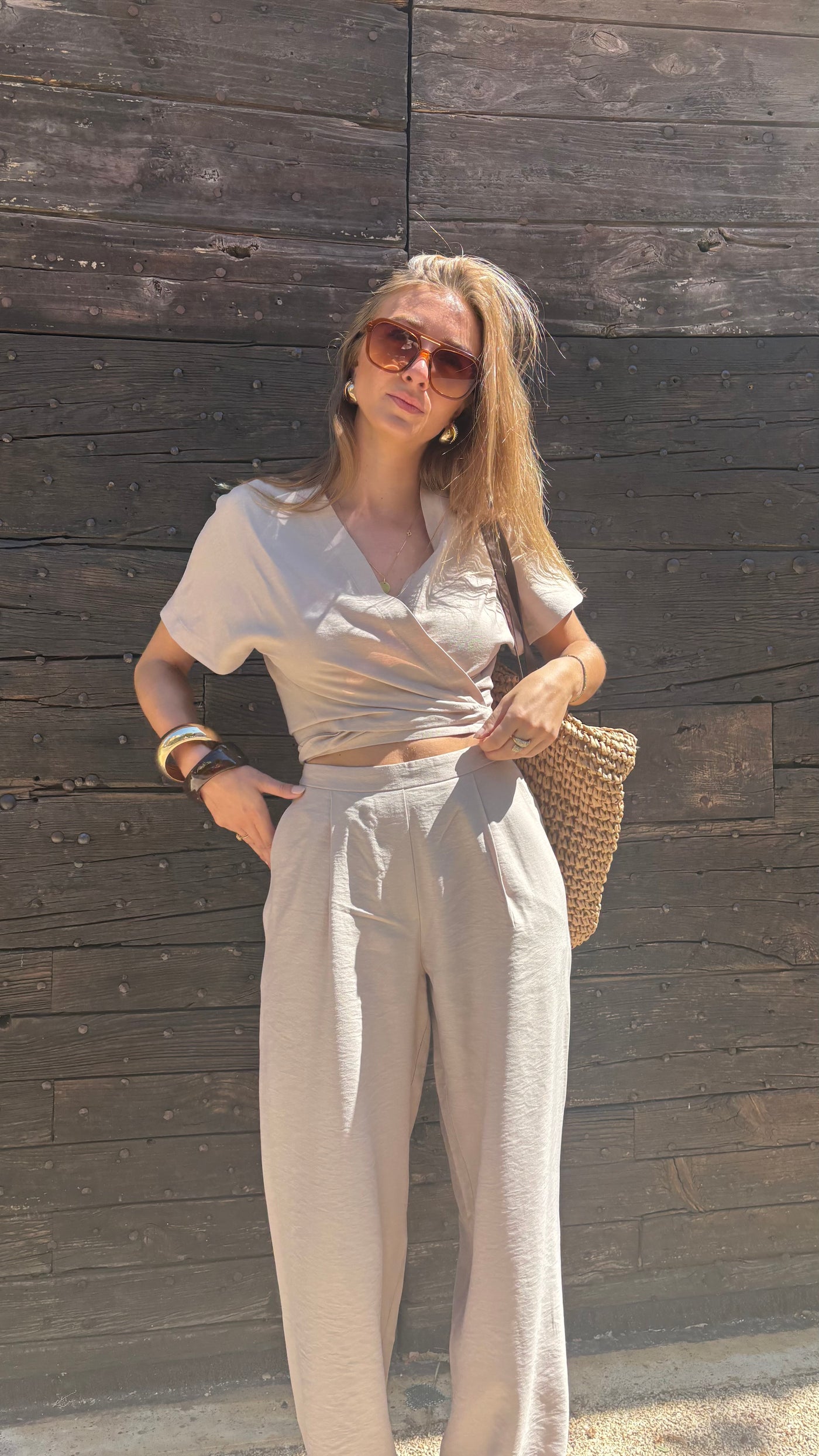 Pantalon Elena boska beige