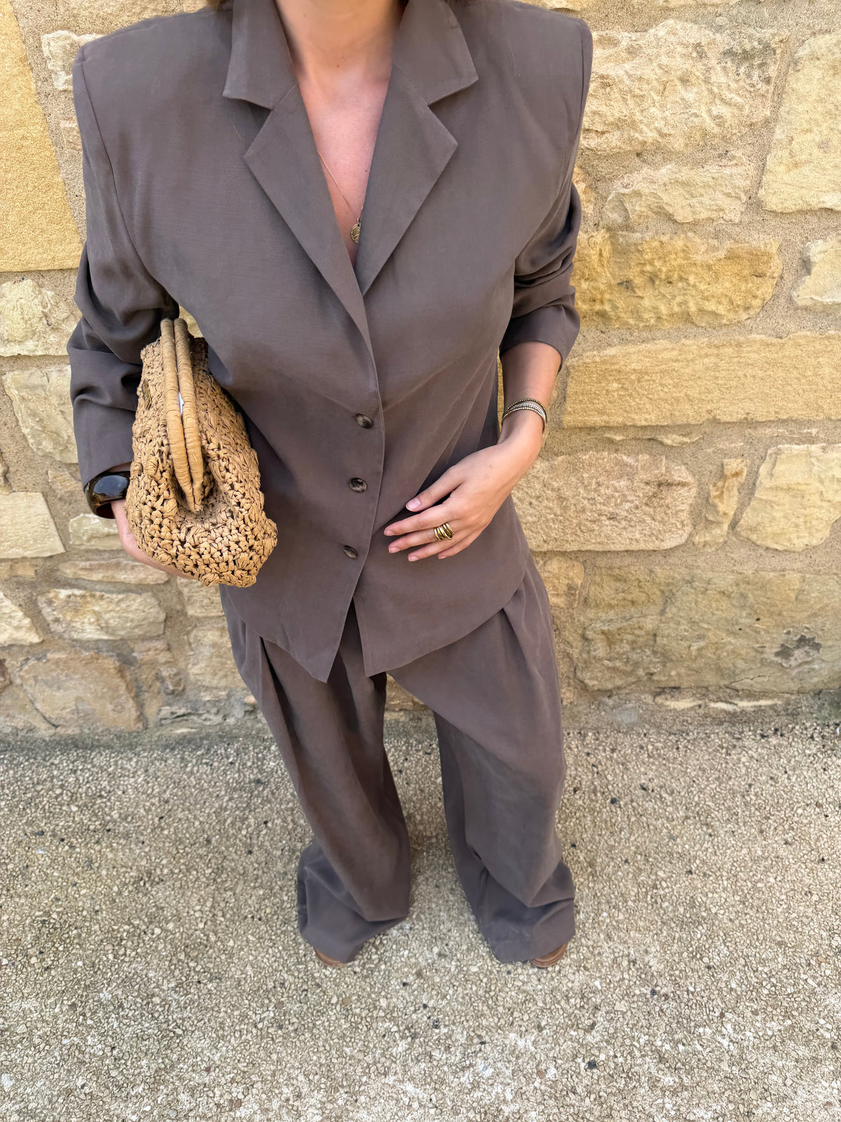 Chemise Blazer Sara Chocolat