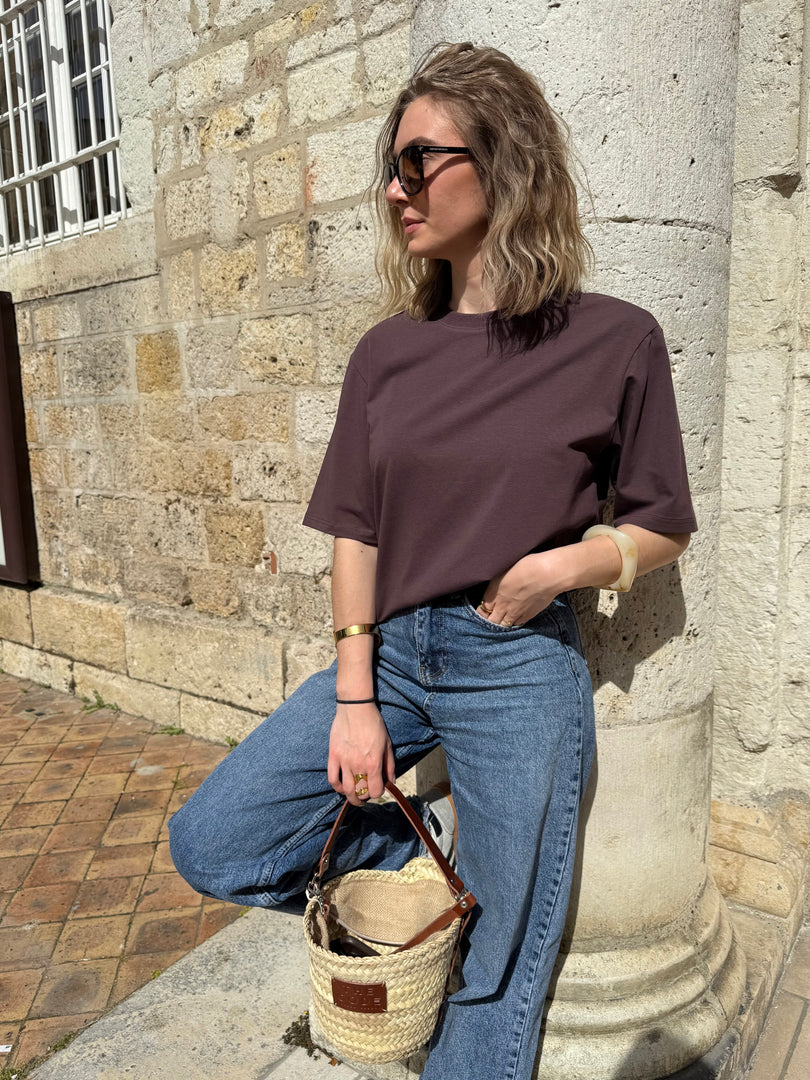 T-shirt classique boska chocolat