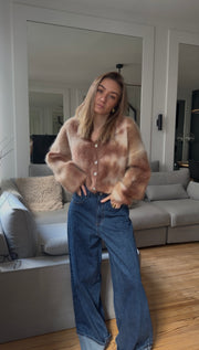 Pull Manche Longue Tie Dye En Mohair