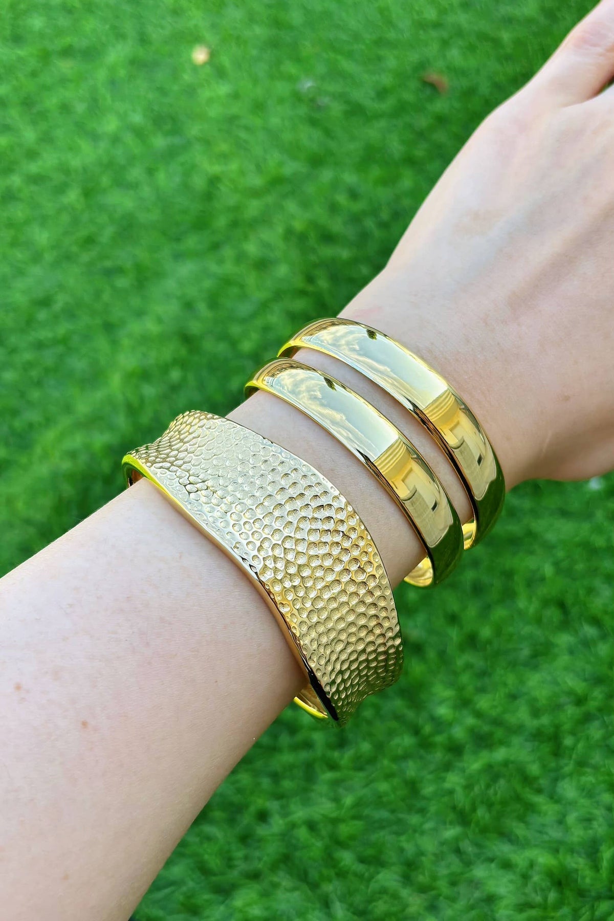 Bracelet jonc en acier inoxydable Or / Acier inoxydable