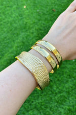 Charger l'image dans la visionneuse de galerie, Bracelet jonc en acier inoxydable Or / Acier inoxydable