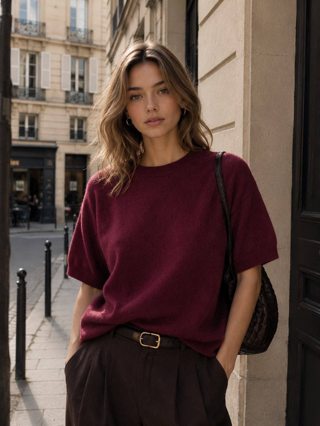 Pull Maille Douce Manches Courtes