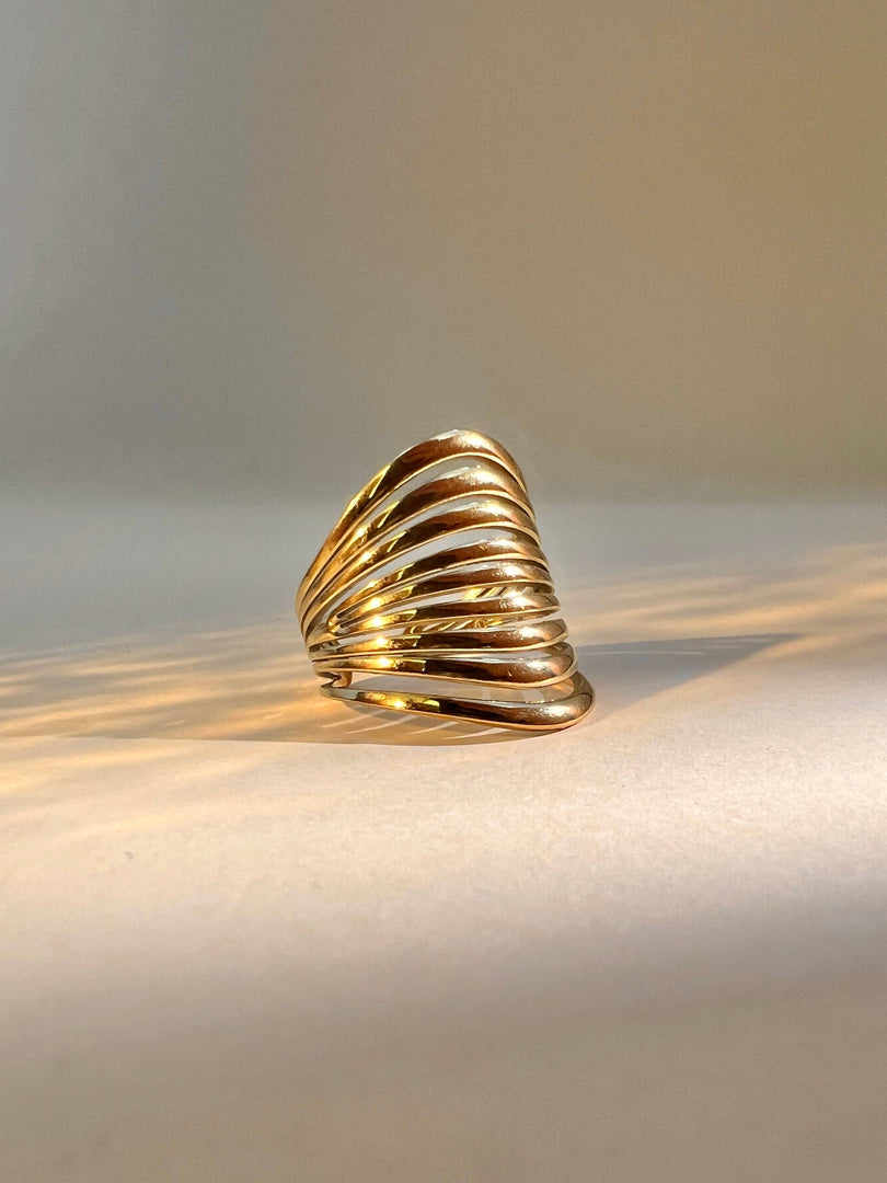 Bague multiples rangés  réglable en acier inoxydable